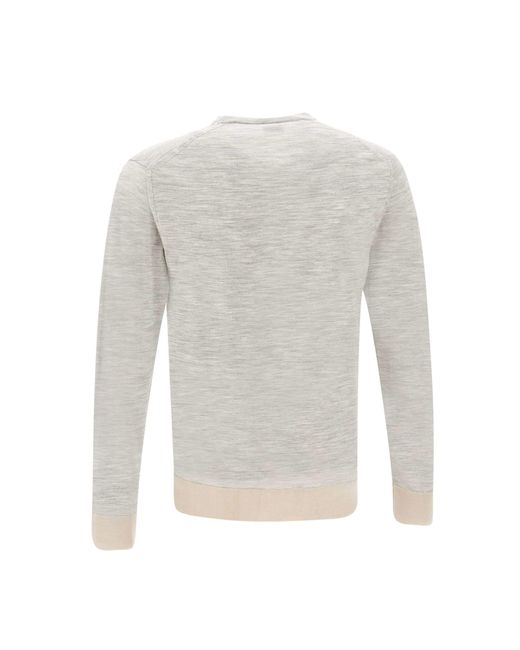 Eleventy White Wool And Silk Sweater for men