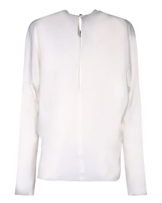 Rabanne White Crepe Blouse With Detail