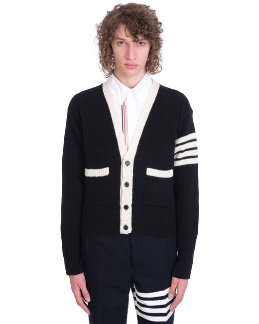 thom browne black cardigan