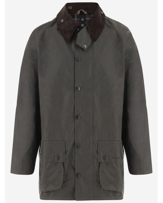 Barbour Gray Waxed Coat Beaufort Cotton Jacket for men