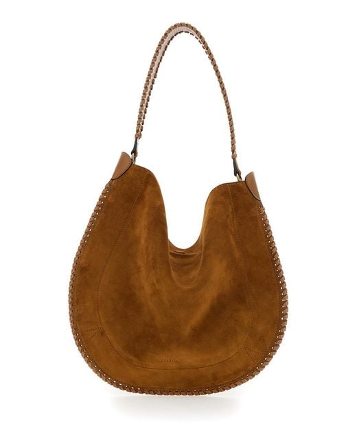 Isabel Marant Brown Crossbody Bag Oskan Hobo Suede Shoulder