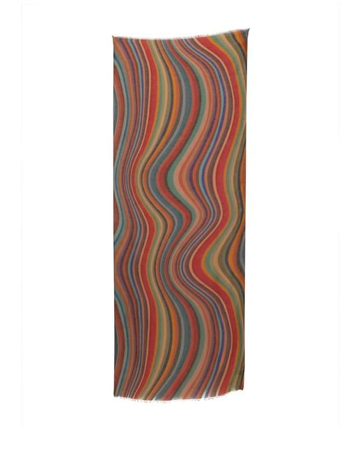 Paul Smith Brown Scarf With Logo