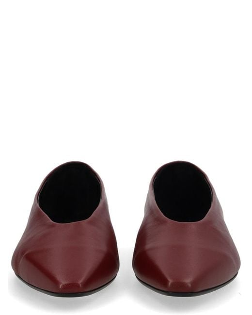 Aeyde Red Ballerina Betty Nappa Leather Shoe