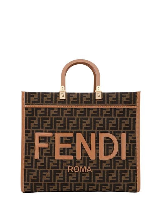 Fendi Sunshine Handbag in Brown | Lyst