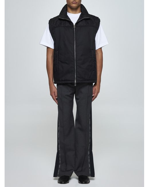 Gucci Black Gg Padded Nylon Down Vest for men