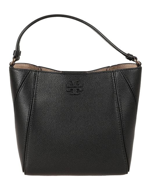 Tory Burch Black Mcgraw Small Bucket Bag