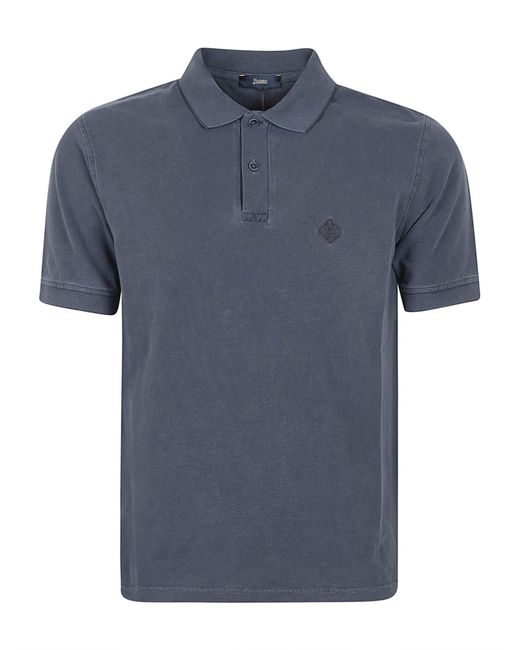 Herno Blue Piqué Polo Shirt Size 50 for men