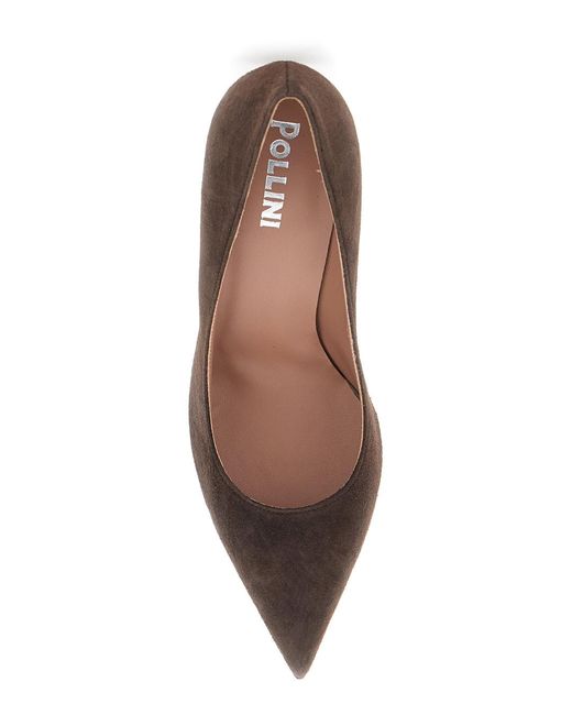 Pollini Brown Pumps Suede High Heel