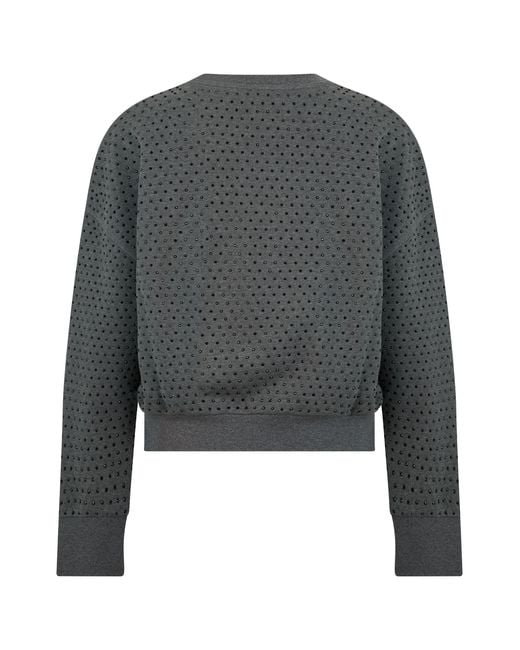 Pinko Gray Sweatshirt With Appliqués Cotton Sweatshirts