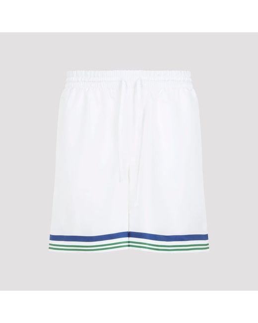 Casablanca White Drawstring Shorts for men