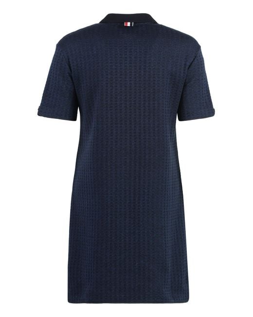Thom Browne Blue Cotton Mini Dress