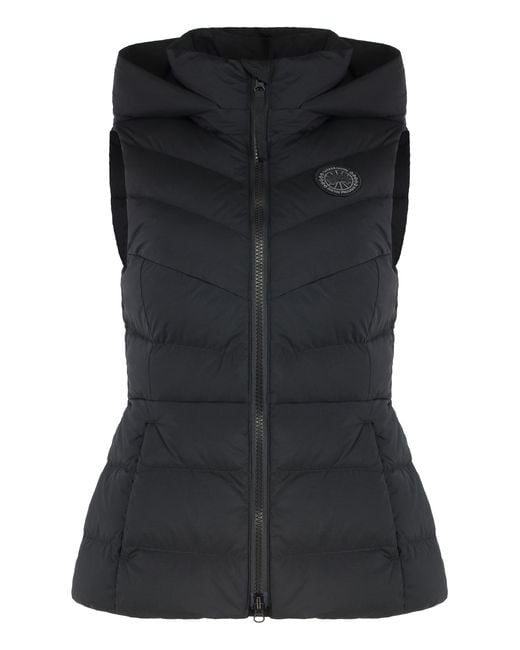 Canada Goose Black Clair Hooded Bodywarmer Cotton Waistcoats & Gilets