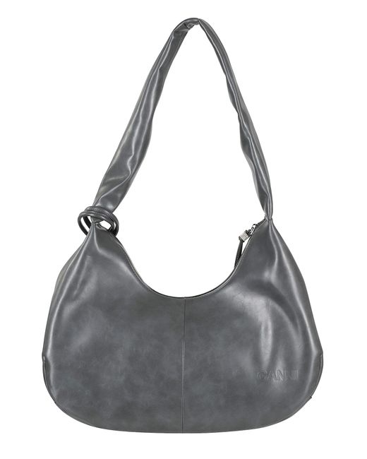 Ganni Gray Bou Bag Hobo Medium