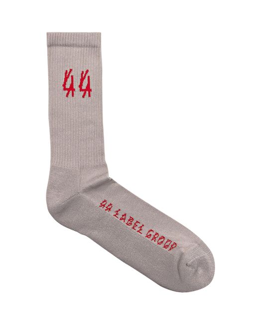 44 Label Group Gray Socks With Logo for men