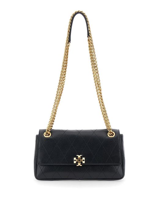 Tory Burch White Shoulder Bag Charlie Small Leather Cow