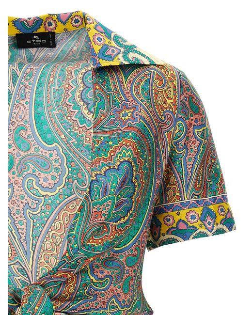 Etro Green Silk Top For