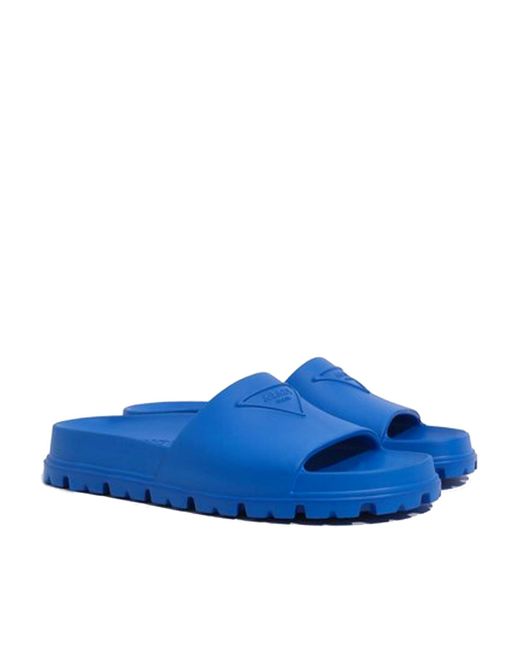 prada blue flats