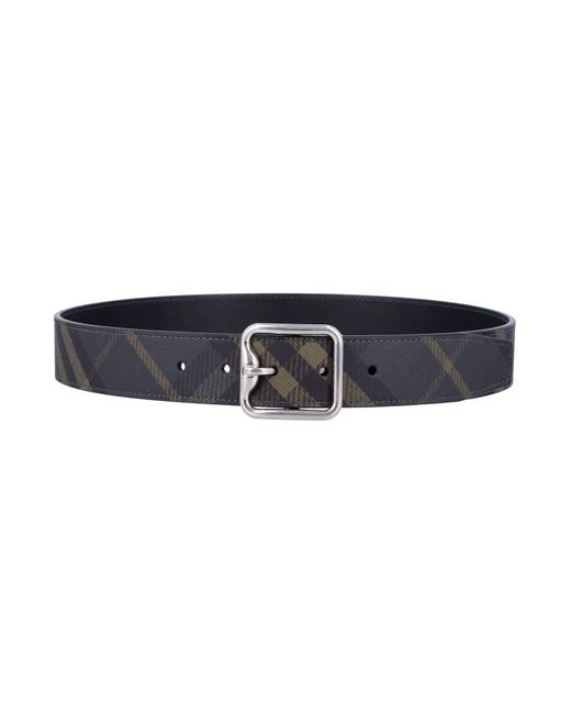 Burberry Black Reversible Signature Check Belt for men