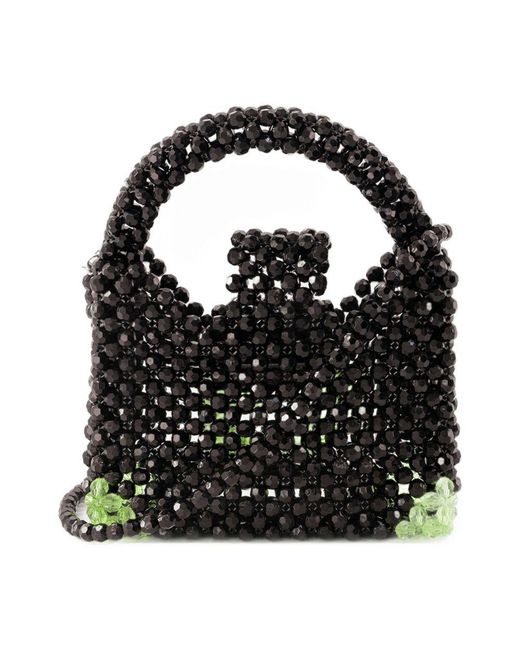 Germanier Black Beaded Bag