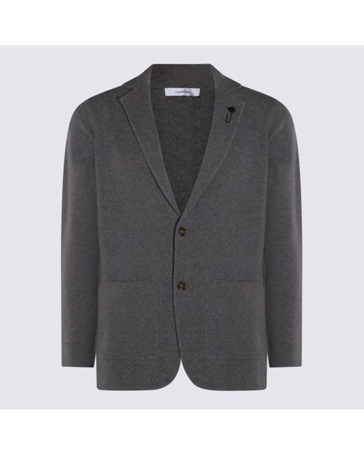 Lardini Gray Dark Wool Knitwear for men