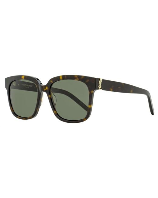 Saint Laurent Black Square Monogram Sunglasses Sl M40 004 54Mm Ysl Plastic (Acetate)