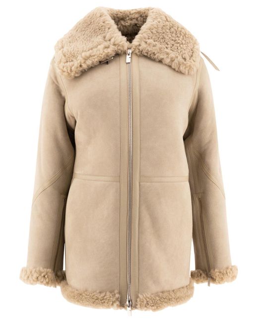 Burberry Natural Shearling Jacket