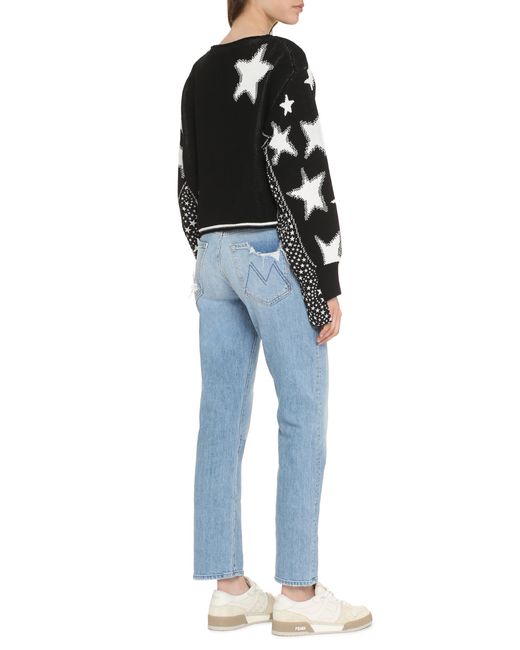Stella McCartney Black Long Sleeve Crew-Neck Sweater