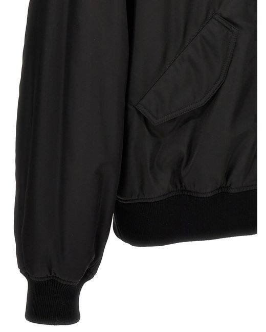 Versace Black Logo Bomber Jacket Casual Jackets, Parka for men