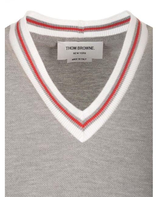 Thom Browne Gray Cotton Pique Tennis Dress
