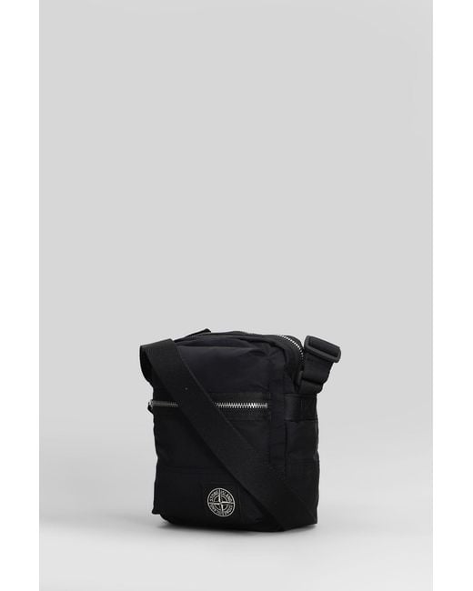 Stone Island Black Waist Bag for men