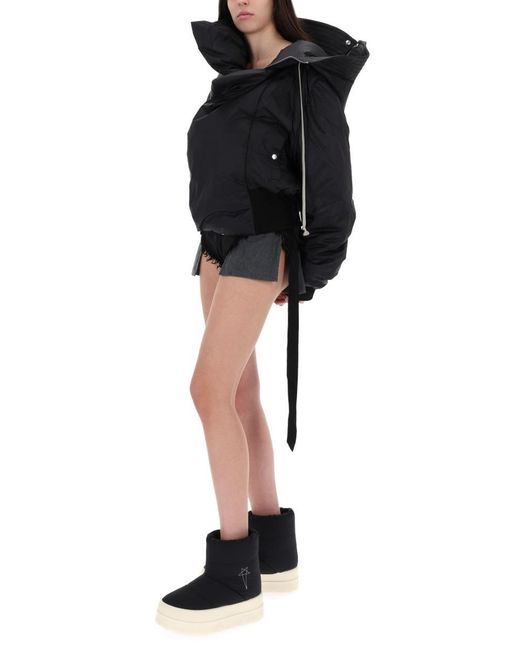 Rick Owens Black Dirt Cutoff Shorts