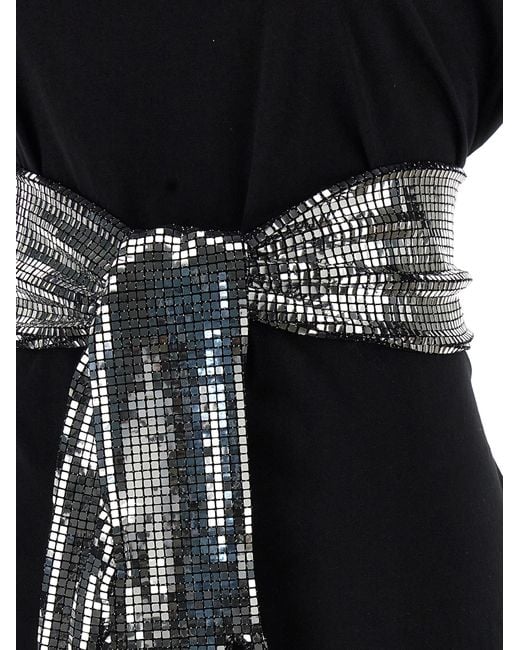 MM6 by Maison Margiela Black Sequin Gloves T-Shirt Cotton