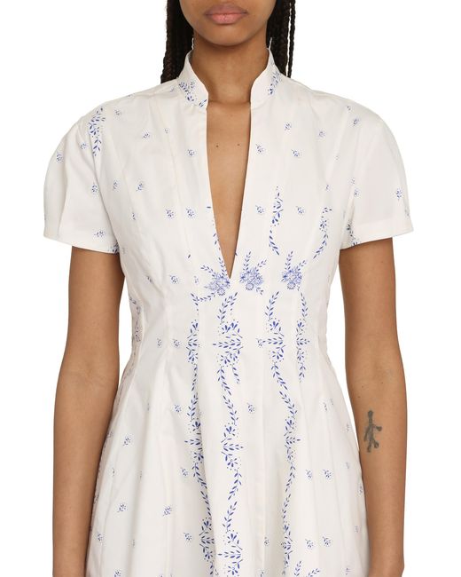 Philosophy Di Lorenzo Serafini White Poplin Mini Dress Cotton