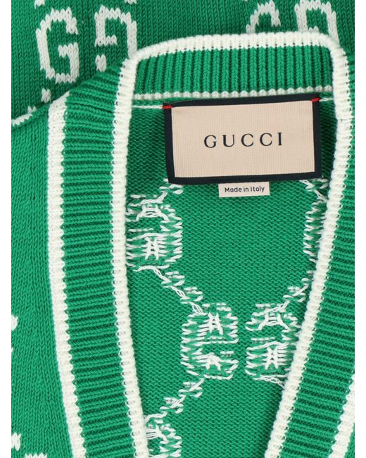Gucci Green Gg Cardigan for men