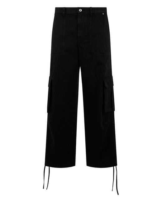 Loewe Black Trousers Cargo Cotton for men
