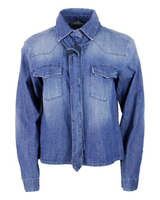 Lorena Antoniazzi Blue Shirts 98Co 2Ea