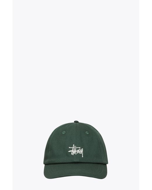 Stussy Basic Stock Low Pro Cap Green Cap With Logo Embroidery - Basic Stock Low Pro Cap for men