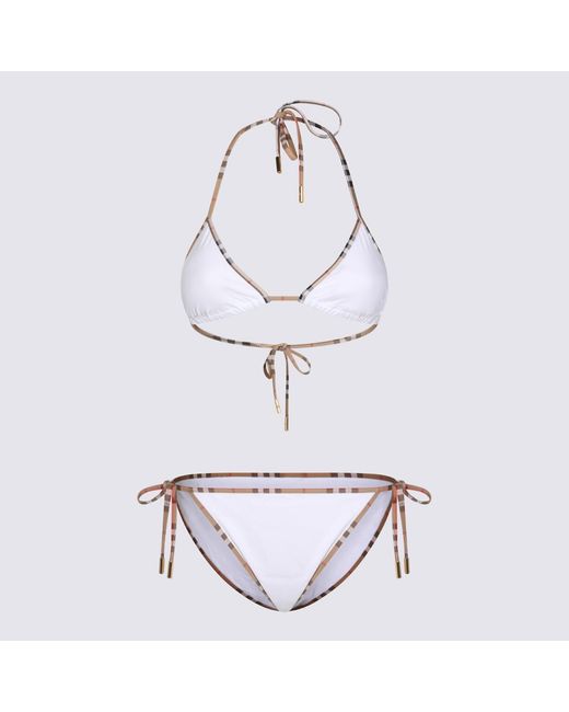 Burberry White Sea Clothing Elastane Polyamide