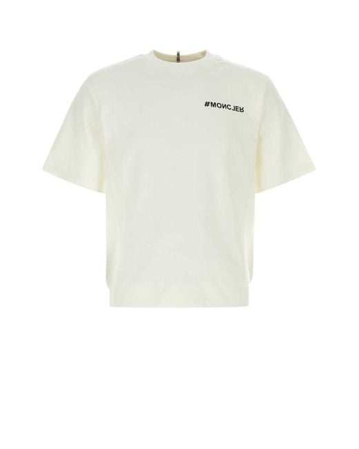 Moncler White T-Shirt for men