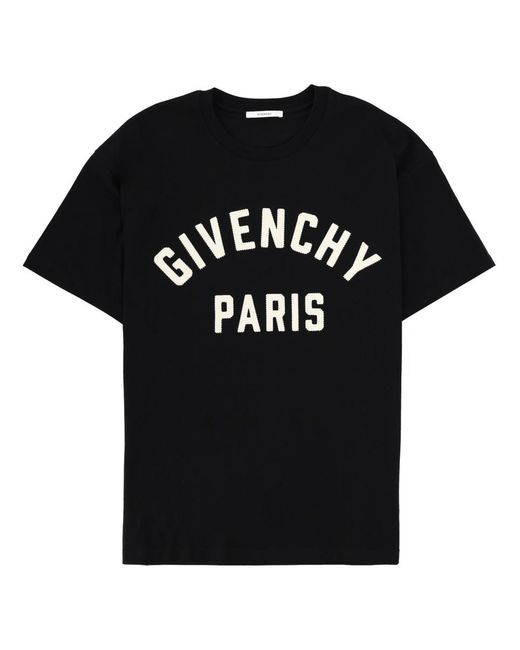 Givenchy Black T-Shirt With Logo Cotton T-Shirts for men
