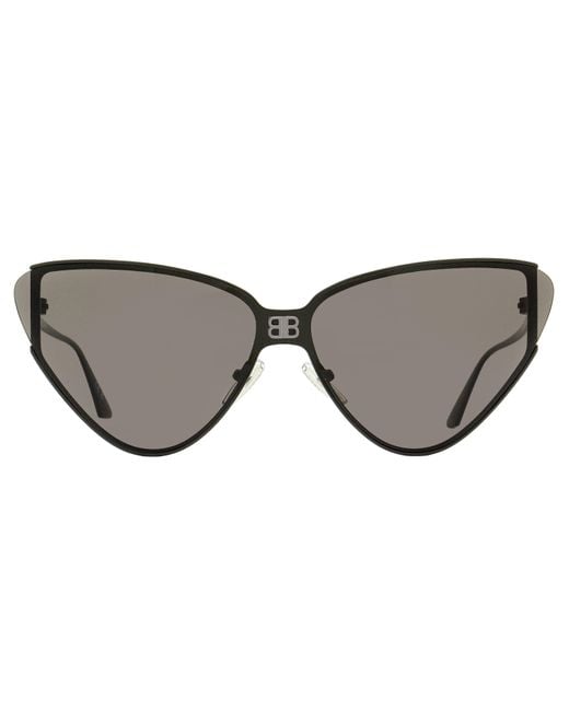 Balenciaga Black Cateye Sunglasses Bb0191S 001 99Mm Metal