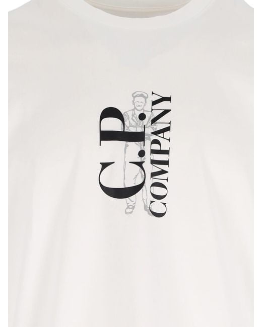 C P Company White T-Shirts And Polos for men