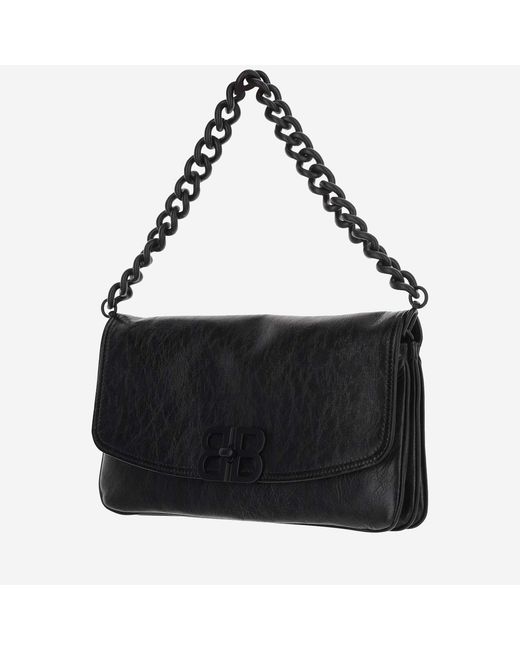 Balenciaga Black Flap Bag Medium Leather Calfskin Handbags