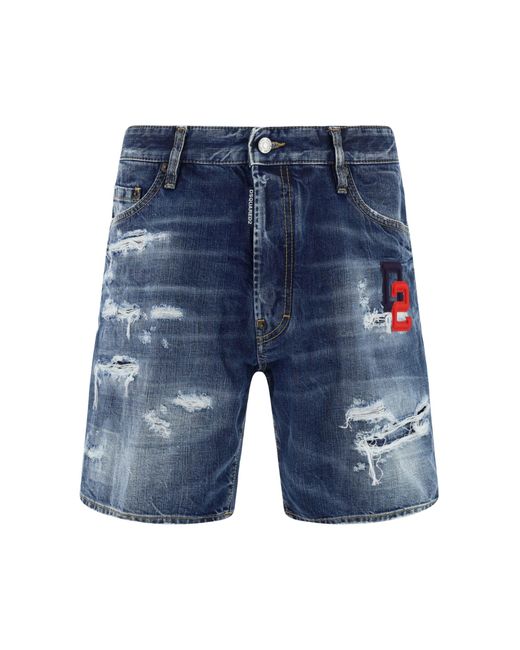 DSquared² Blue Bermuda Shorts for men
