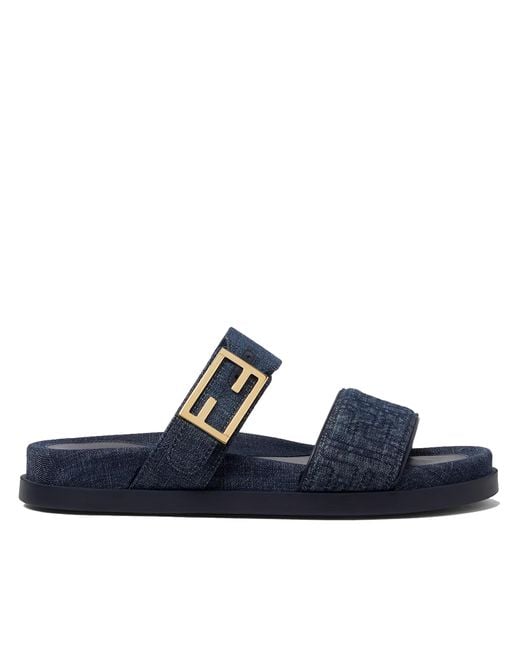 Fendi Blue Feel Denim Calzature