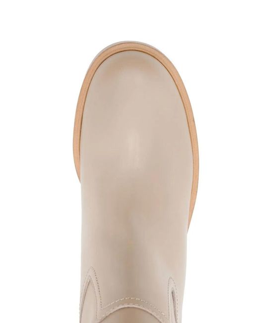 Ferragamo White Ornament Square Gancini Boot