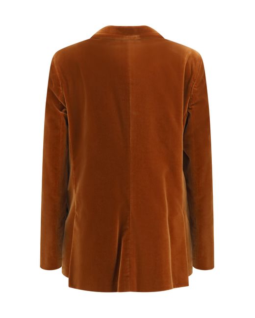 Blazé Milano Brown Jealousy Everynight Velvet Blazer Cotton Blazers & Vests