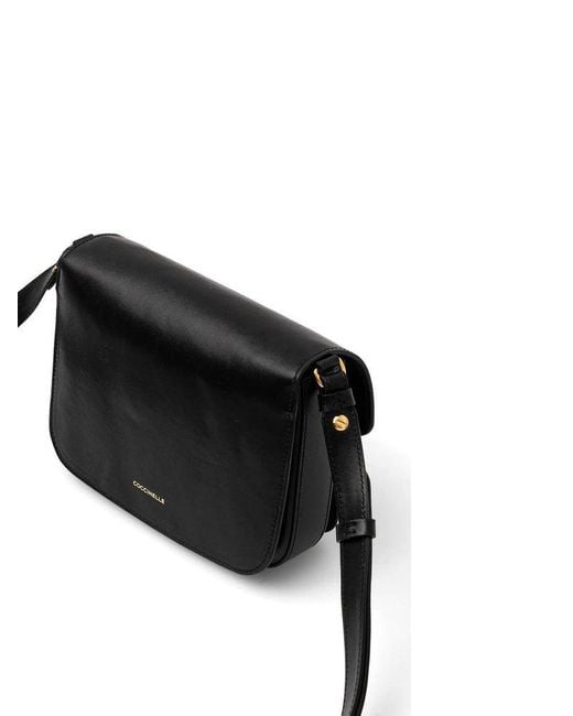 Coccinelle Black Handbag Calf Split Bags Handbags