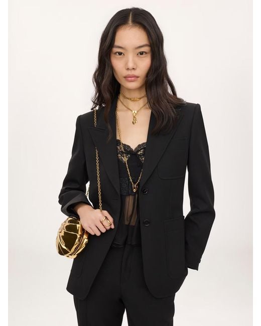 Chloé Black Veste En Laine Grain De Poudre Noire Jacket