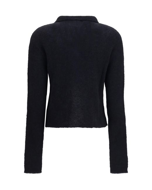 Our Legacy Blue Mazzy Polo Sweater Alpaca Blend